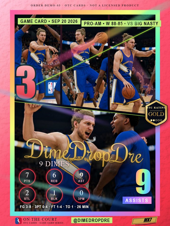 Example game card